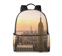 FEYUNYAN Stylish Lightweight Backpack for Women & Men, Empire State Building School Bag, Water-Resistant Polyester Daypack with Padded Laptop Sleeve, Unisex Laptop Bag for Travel College Hiking