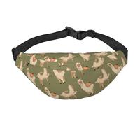 FEYUNYAN Ultra-Light Waterproof Waist Pack for Hiking Travel Running, Alpaca Fanny Pack with 3 Zipper Pockets, Durable Hands-Free Belt Bag with Adjustable Strap