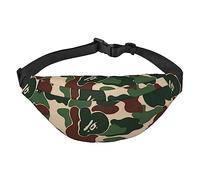 FEYUNYAN Ultra-Light Waterproof Waist Pack for Hiking Travel Running, Camouflage Green Fanny Pack with 3 Zipper Pockets, Durable Hands-Free Belt Bag with Adjustable Strap