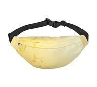 FEYUNYAN Ultra-Light Waterproof Waist Pack for Hiking Travel Running, Curving Chamomile Flowers Flying Butterflies Fanny Pack with 3 Zipper Pockets, Durable Hands-Free Belt Bag with Adjustable Strap