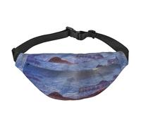 FEYUNYAN Ultra-Light Waterproof Waist Pack for Hiking Travel Running, Grand Canyon Fanny Pack with 3 Zipper Pockets, Durable Hands-Free Belt Bag with Adjustable Strap