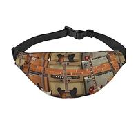 FEYUNYAN Ultra-Light Waterproof Waist Pack for Hiking Travel Running, Guitar Collection Fanny Pack with 3 Zipper Pockets, Durable Hands-Free Belt Bag with Adjustable Strap