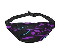 FEYUNYAN Ultra-Light Waterproof Waist Pack for Hiking Travel Running, Purple Butterfly and Flowers Fanny Pack with 3 Zipper Pockets, Durable Hands-Free Belt Bag with Adjustable Strap
