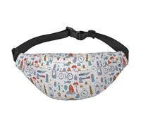 FEYUNYAN Ultra-Light Waterproof Waist Pack for Hiking Travel Running, The Nature Wildlands Activities Pattern Fanny Pack with 3 Zipper Pockets, Durable Hands-Free Belt Bag with Adjustable Strap