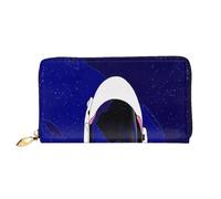 FEYUNYAN Unique Novelty Wallet for Women, Cool Man in Galaxy Leather Wallet Organizer with Zippered Coin Pocket & Card Slots, RFID Blocking Slim Bifold Wallet for Daily Use Gift