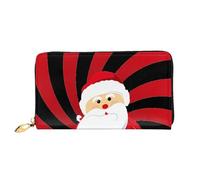 FEYUNYAN Unique Novelty Wallet for Women, Cute Christmas Man Leather Wallet Organizer with Zippered Coin Pocket & Card Slots, RFID Blocking Slim Bifold Wallet for Daily Use Gift