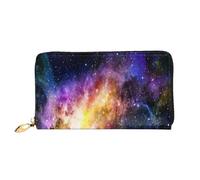 FEYUNYAN Unique Novelty Wallet for Women, Galaxy in The Universe Leather Wallet Organizer with Zippered Coin Pocket & Card Slots, RFID Blocking Slim Bifold Wallet for Daily Use Gift