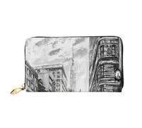 FEYUNYAN Unique Novelty Wallet for Women, Love from New York Leather Wallet Organizer with Zippered Coin Pocket & Card Slots, RFID Blocking Slim Bifold Wallet for Daily Use Gift
