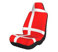 FEYUNYAN Universal Car Seat Covers For Cars, Suvs, Trucks, Denmark Danish Flag, Elastic Seat Protectors, Easy Install Comfortable Car Seat Covers For Vehicle Interior Protection, With Pocket, 2 Pcs