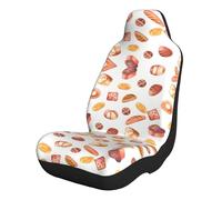 FEYUNYAN Universal Car Seat Covers For Cars, Suvs, Trucks, Painted Bread, Elastic Seat Protectors, Easy Install Comfortable Car Seat Covers For Vehicle Interior Protection, With Pocket, 2 Pcs