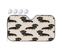 FEYUNYAN Universal Car Windshield Sun Shade For All Vehicles, Automotive Sun Visor, Cute Dog Car Windshield Sunshade, Uv Protection Portable Sunscreen For Front Windscreen Cover, 130x70 cm