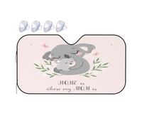 FEYUNYAN Universal Car Windshield Sun Shade For All Vehicles, Automotive Sun Visor, Cute Koala Mom Car Windshield Sunshade, UV Protection Portable Sunscreen For Front Windscreen Cover, 130x70 cm