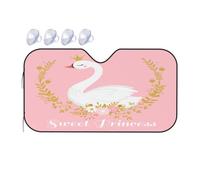 FEYUNYAN Universal Car Windshield Sun Shade For All Vehicles, Automotive Sun Visor, Cute Swan Car Windshield Sunshade, Uv Protection Portable Sunscreen For Front Windscreen Cover, 140x76 cm