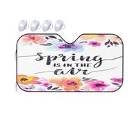 FEYUNYAN Universal Car Windshield Sun Shade For All Vehicles, Automotive Sun Visor, Spring Is In The Air Car Windshield Sunshade, UV Protection Portable Sunscreen For Front Windscreen Cover, 140x76 cm