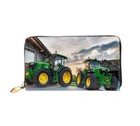 FEYUNYAN Women's Leather Long Wallet Organizer, Agricultural Machinery Ladies Purse, RFID Blocking Large Capacity Checkbook Holder, Multiple Card Slots Zipper Coin Purse Leather Women's Wallets