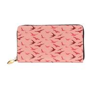FEYUNYAN Women's Leather Long Wallet Organizer, Cartoon Bird Ladies Purse, RFID Blocking Large Capacity Checkbook Holder, Multiple Card Slots Zipper Coin Purse Leather Women's Wallets