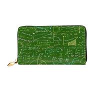 FEYUNYAN Women's Leather Long Wallet Organizer, Math question Ladies Purse, RFID Blocking Large Capacity Checkbook Holder, Multiple Card Slots Zipper Coin Purse Leather Women's Wallets