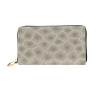 FEYUNYAN Women's Leather Long Wallet Organizer, Petoskey Stone Ladies Purse, RFID Blocking Large Capacity Checkbook Holder, Multiple Card Slots Zipper Coin Purse Leather Women's Wallets