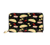 FEYUNYAN Women's Leather Long Wallet Organizer, Tuesday Party Ladies Purse, RFID Blocking Large Capacity Checkbook Holder, Multiple Card Slots Zipper Coin Purse Leather Women's Wallets