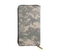 FEYUNYAN Women's Leather Wallet Organizer, RFID Blocking Checkbook Holder | Army Digital Camouflage Ladies Purse, Large Capacity, Multiple Card Slots Zipper Coin Purse Leather Women'S Wallets