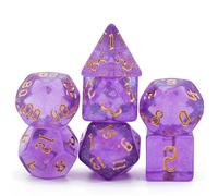 Feywild Whisper Dice Set - Lilac & Lavender Polyhedral Glitter Dice for Tabletop RPGs & Role-Playing Games