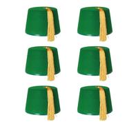 Fez Hat Black Fancy Dress Accessory Cap With Tassel Unisex Felt Hat Mens & Womens