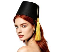 Fez Turkish Hat - Traditional Felt Headband | Cultural Costume with | Moroccan style design, unisex fit, for new year parties and stage performances.