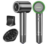 Fezax Negative Ionic High-Speed Hair Dryer with 11,0000 RPM Brushless Motor for Fast Drying, Professional Blow Dryer with Diffuser and Nozzle, Low Noise Hairdryer for Salon Home Travel, Black