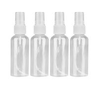 FEZTGVOFA 4 Pcs Transparent Fine Mist Spray Bottles, 20 ml, PET Plastic, Clear, Reusable, Leak Proof, Refillable, Perfect for Skincare, Makeup, Cleaning Solutions