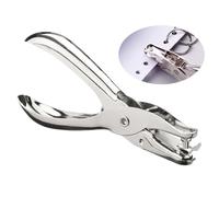 FEZTGVOFA Single Hole Punch, Metal, Silver, Modern Style, Manual Operation, 1 Hole, Ideal for Crafts, Office, and DIY Projects