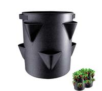 FEZTGVOFA Strawberry Planter, Durable Outdoor Plant Pot with 6 Side Holes, Breathable Fabric Grow Bag for Garden and Balcony, Ideal for Growing Strawberries, Vegetables, and Flowers (35 x 30cm)