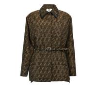 FF Canvas Jacket - female - Fendi - Belted Coats - Brown - XS - Coats XS