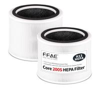 FFAC Core 200S Filter Compatible with LEVOIT Core 200S Air Purifier | White 3-in-1 Filtration System of H13 True HEPA and Activated Carbon Pre-Filter, 2 Pack