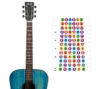 ffalstaff - Transparent PVC Stickers for Acoustic Guitar with Italian Notation | Printed in Italy | Easy to Apply and Remove
