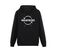 FFANZUOYOU Soda Stereo Band Symbol Unisex Sweatshirts Graphic Print Mens Hooded Black Sweater M