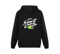 FFANZUOYOU Sunset Curve Julie And The Phantoms Unisex Sweatshirts Graphic Print Mens Hooded Black Sweater 3XL