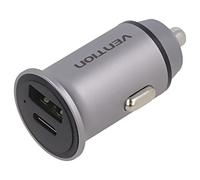 FFBH0 Car Power Adapter USB A Female, USB C Female Rated: 3.4A Grey 20W VENTION