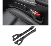 FFBHBLD 2Pcs Car Seat Gap Filler for Volvo XC90 - Leather Soft Foam Seat Side Gap Organiser - Anti-Leakage Plugs Strips - Prevents Falling Items - Waterproof Accessories,Black