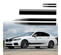 FFBHBLD 5 PCS Car Side Strip Stickers for Opel Corsa Vauxhall Astra Corsa - DIY Racing Stripes Decal for Auto Side Skirt Hood Rearview Mirror - Self-Adhesive Vinyl Decoration Stickers,Black