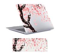 FFBOFFC Case Compatible with MacBook Air 13.6 Inch 2024-2022 Model A3113 A2681 M3/M2 with Liquid Retina Display, Plastic Hard Protective Case & Keyboard Cover, Cherry