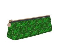 FFCVZAA Background st Patrick's Day Glitter Print Convenience Pencil Case Pen Pouch School College Office Boys Girls Study Supplies