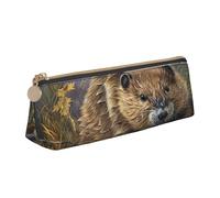 FFCVZAA Beaver Working Print Convenience Pencil Case Pen Pouch School College Office Boys Girls Study Supplies