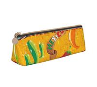 FFCVZAA Cactus Hat and Chili Pepper Print Convenience Pencil Case Pen Pouch School College Office Boys Girls Study Supplies