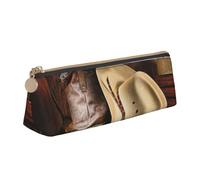 FFCVZAA Cowboy Black Hat Western Boots Print Convenience Pencil Case Pen Pouch School College Office Boys Girls Study Supplies