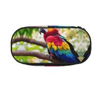 FFCVZAA Fantastic Parrot Feather 1 Print Fashionable Pencil Case Travel Makeup Bag School Student Essentials Toiletry Pouch