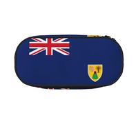 FFCVZAA Flag of The Turks and Caicos Islands Print Fashionable Pencil Case Travel Makeup Bag School Student Essentials Toiletry Pouch