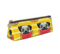 FFCVZAA Funny French Bullfighting Watermelon Print Convenience Pencil Case Pen Pouch School College Office Boys Girls Study Supplies