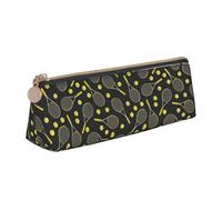 FFCVZAA Funny Tennis Racquets and Tennis Balls Print Convenience Pencil Case Pen Pouch School College Office Boys Girls Study Supplies