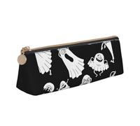 FFCVZAA Funny White Ghost Print Convenience Pencil Case Pen Pouch School College Office Boys Girls Study Supplies