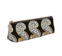 FFCVZAA Gold Dollar Sign Print Convenience Pencil Case Pen Pouch School College Office Boys Girls Study Supplies